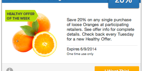 SavingStar: 20% Cash Back on Oranges Purchase