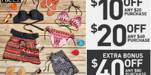 Rue21: Rare $10 Off $20 Purchase In-Store or Online Coupon (Or Up to $40 Off $80 Purchase!)