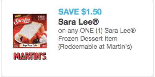 Rare $1.50/1 Sara Lee Frozen Dessert Item Coupons