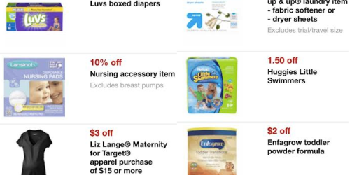 Target: New Baby Mobile Coupons (Including Luvs, Ella’s, Johnson’s Baby, Huggies & More!)