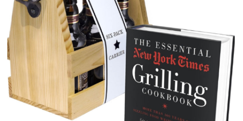 The Essential New York Times Grilling Cookbook AND Handcrafted Wood Beer Holder $39.99 Shipped