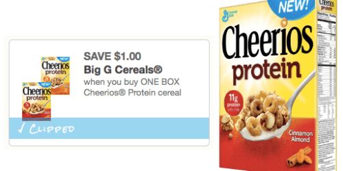 High Value $1/1 Cheerios Protein Cereal Coupon