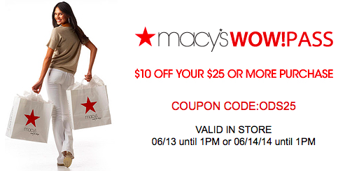 Macy's: New $10 off $25 Coupon - Includes Sale & Clearance ...