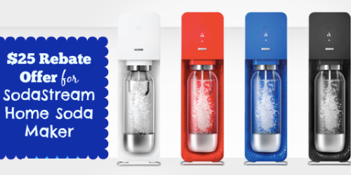$25 SodaStream Home Soda Maker Rebate Offer (Valid for In-Store or Online Purchases)