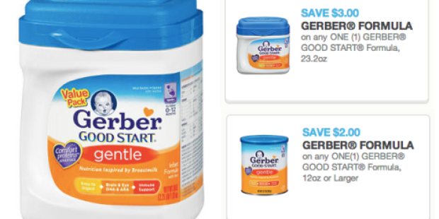 2 New High Value Gerber Good Start Formula Coupons