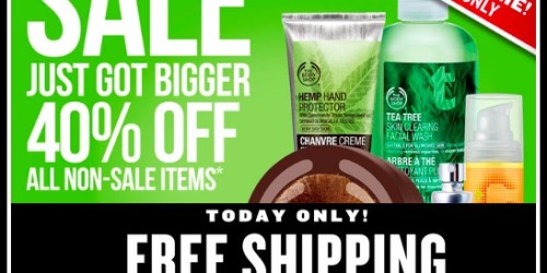 The Body Shop: Free Shipping on ANY Order (No Minimum!) + 40% Off Non-Sale Items – Today Only
