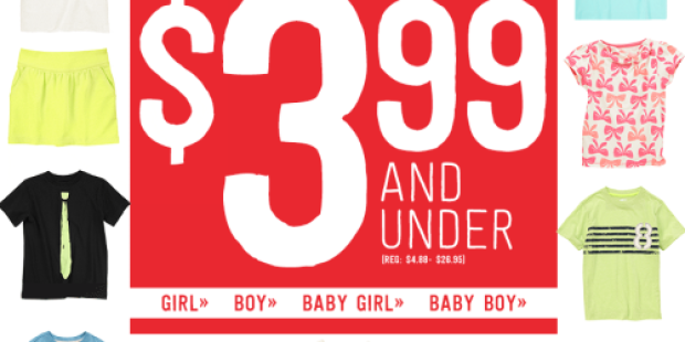 Crazy 8: $3.99 & Under Sale (Save on Tees, Tanks, Skirts, Leggings & More!)