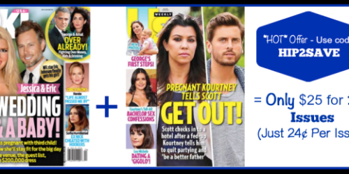 One Year Subscription to Both OK! Magazine & US Weekly Magazine Only $25 (104 Issues Total)