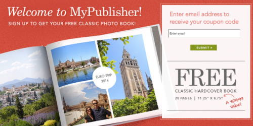 MyPublisher: Free 20-Page Classic Hardcover Photo Book for New Customers (Just Pay Shipping)