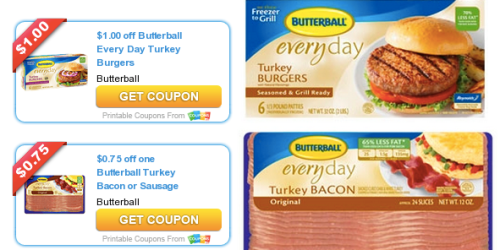 New Butterball Turkey Bacon & Turkey Burgers Coupons = Bacon Only 75¢ at Walgreens