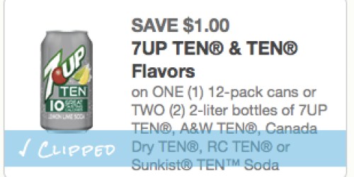 $1 Off 7UP TEN Product Coupon (RESET?) = Nice Deals at Rite Aid, Walgreens, CVS, Target & Walmart