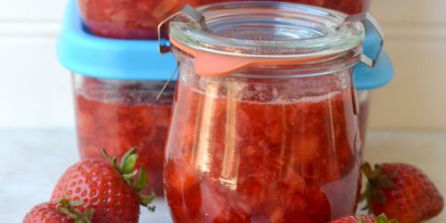 Strawberry Freezer Jam (No Canning Required)