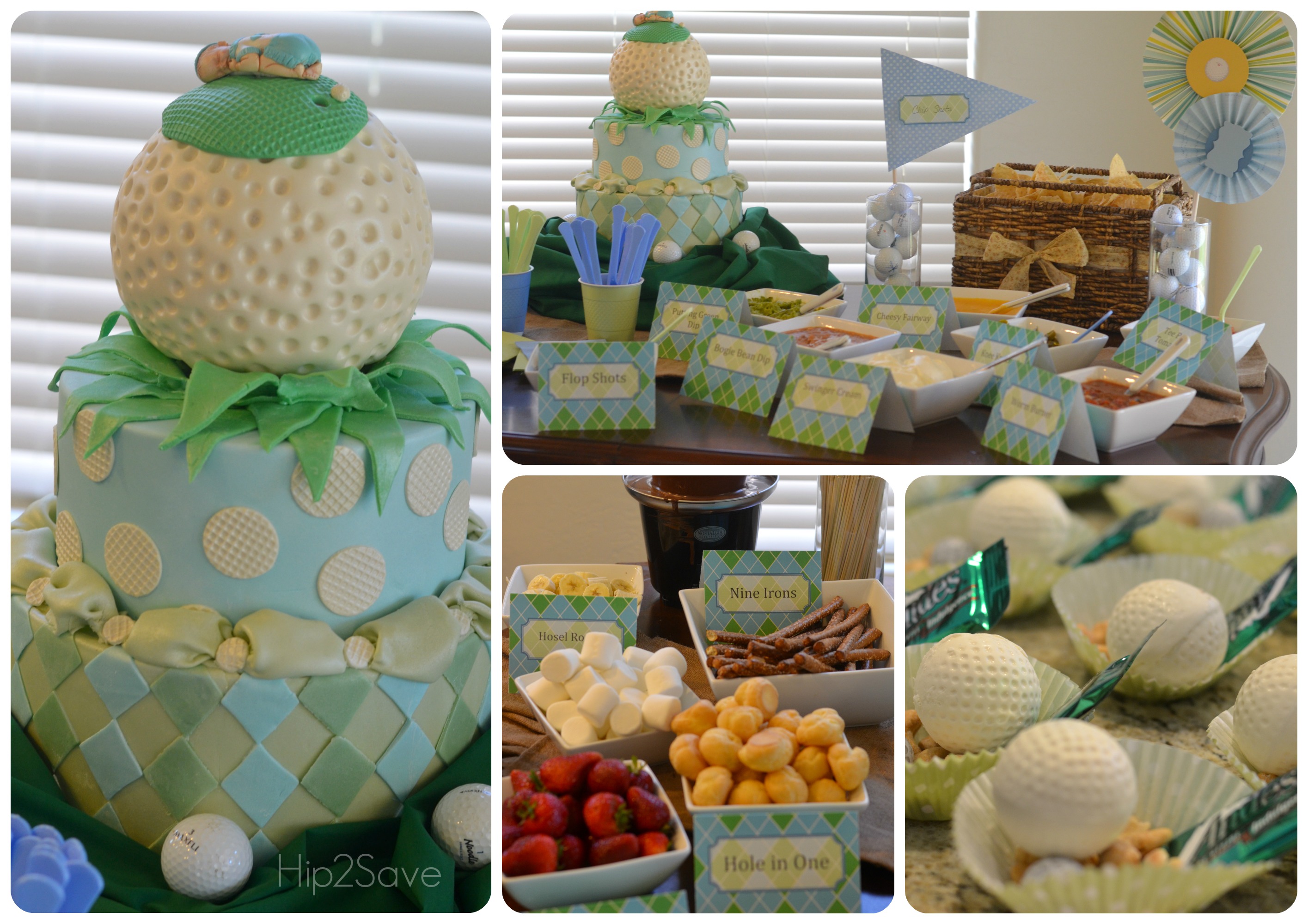 golf bag diaper cake