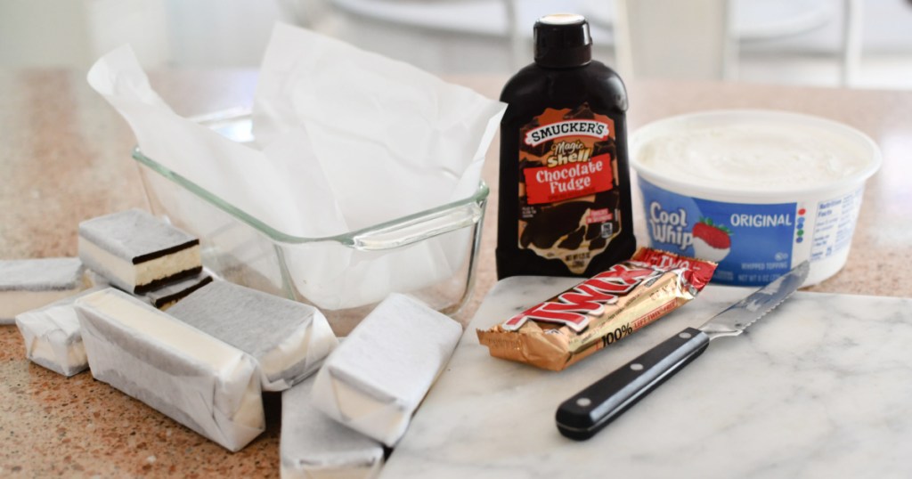 ingredients for ice cream sandwich cake