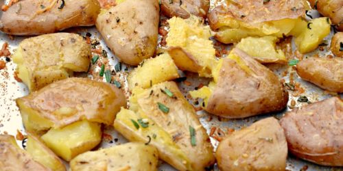 Parmesan Smashed Potatoes