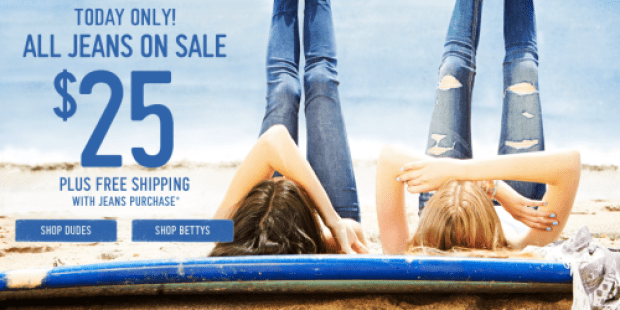 Hollister.com: Men’s & Women’s Jeans Only $25 + FREE Shipping (Regularly $59.95 – Today Only!)