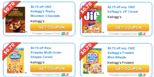 Four New and High Value $0.70/1 Kellogg’s Cereal Coupons = Great Deals at Rite Aid and CVS