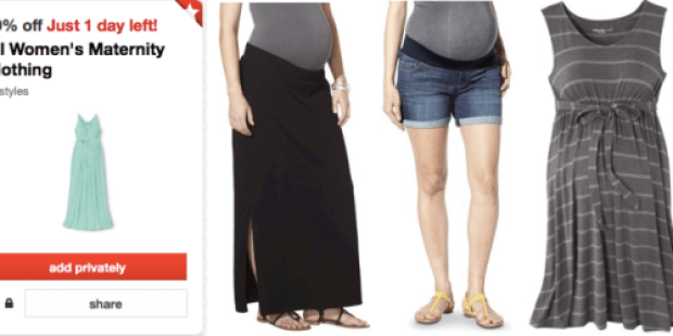 Target Cartwheel: 40% Off Maternity Clothing Valid Thru Tomorrow Only (+ Pair w/ Target Store Coupons)