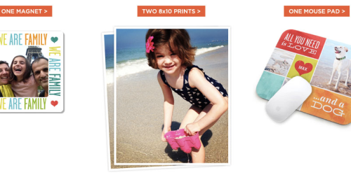 Shutterfly: FREE Personalized Magnet, Two 8X10 Prints OR a Mouse Pad – Just Pay Shipping (2 Days Only)