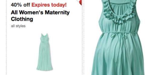 Target Cartwheel: 40% Off Maternity Clothing Valid Thru Today Only (+ Pair w/ Target Store Coupons)