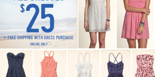 Hollister.com: All Dresses Only $25 + FREE Shipping (Regularly $59.95 – Today Only!)