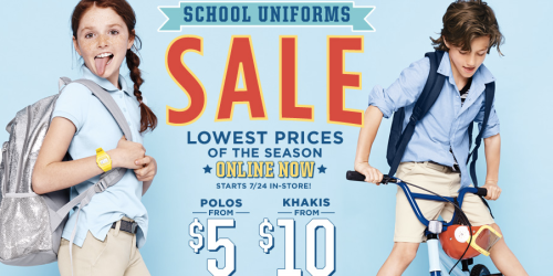 Old Navy: Kids School Uniform Sale (Polos as Low as Only $5, Khaki’s Only $10 + More!)