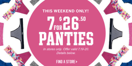 Victoria’s Secret: 7 Cotton Panties for $26.50 (Starts Tomorrow!)