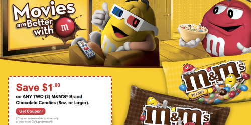 CVS: New $1/2 M&M’s Chocolate Candies Store Coupon = Only $0.99 Per Bag (Ends Tomorrow!)