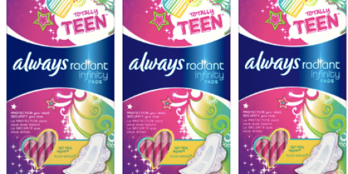 Target: 3 Better than FREE Packs of Always Radiant Teen Pads After Gift Card (Starting Tomorrow)