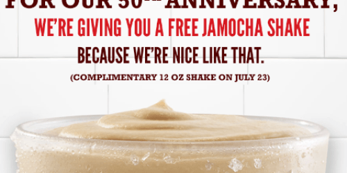Arby’s: FREE 12oz Jamocha Shake on July 23rd