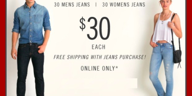 Abercrombie & Fitch: Select Men’s & Women’s Jeans Only $30 + Free Shipping (Regularly $68-$88!)