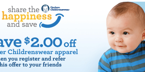 High Value $2/1 Gerber Apparel or Bedding Coupon