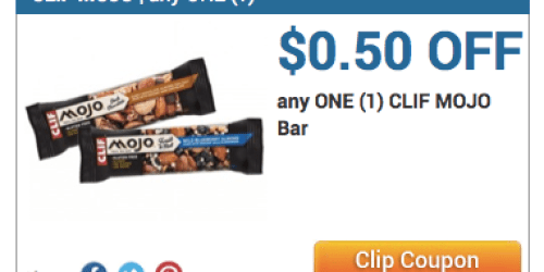 New $0.50/1 CLIF MOJO Bar Coupon = Only 19¢ at Whole Foods