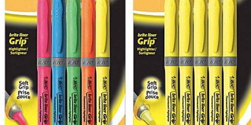 Staples: Bic Highlighters 5-Pack Only $1 (Reg. $4.29) + Nice Deal on Bounty Paper Towels