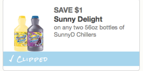 Rare $1/2 SunnyD Chillers Coupon = $0.50 at Walmart