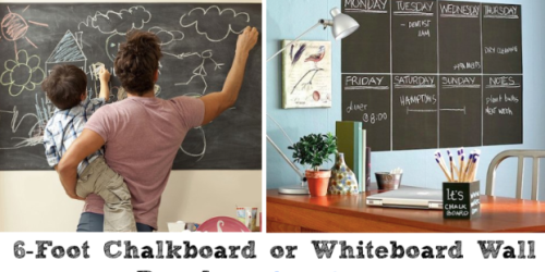 6-Foot Peel-n-Stick Chalkboard or Whiteboard Wall Decal Only $9.99 Shipped (Regularly $39.99)