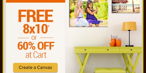 Canvas People: FREE 8×10 Photo Canvas (Just Pay Shipping!) + 60% Off Other Sizes