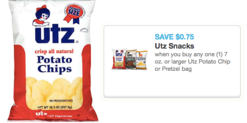 $0.75/1 Utz Potato Chips or Pretzel Bag Coupon
