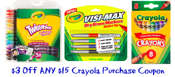 HOT* $3 Off ANY $15 Crayola Purchase Coupon • Hip2Save