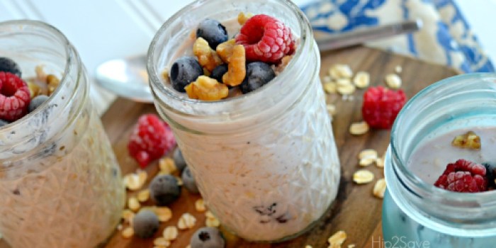 Banana Cocoa Overnight Oats - Hip2Save