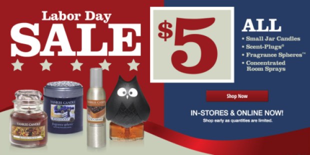 Yankee Candle: Small Jar Candles, Fragrance Spheres, Room Sprays + More Only $5 (Online & In Store)