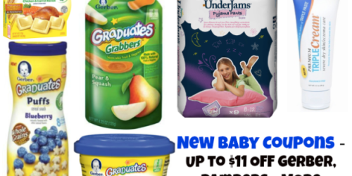 New Baby Coupons for the New Month (Up to $11 Savings on Gerber, Pampers + More)