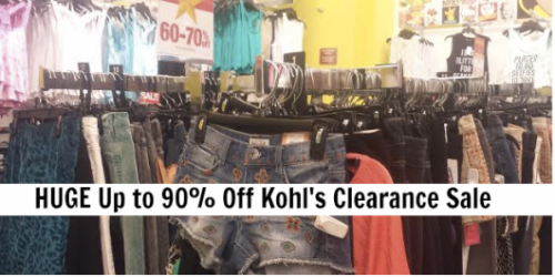 Kohl’s Clearance Sale: Up to 90% Off Clothing & More