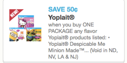 Rare $0.50/1 Yoplait Despicable Me, Minion Made, Hello Kitty (+ More!) Yogurt Coupon