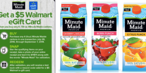 Walmart: Better than FREE Minute Maid 59 oz Cartons