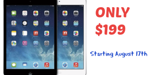 Target: Apple iPad Mini Wi-Fi 16GB ONLY $199 ($100 Off!) – Starting August 17th