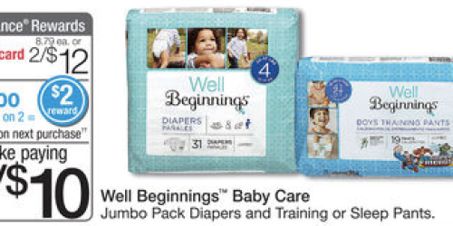 Walgreens: *HOT* Well Beginnings Jumbo Pack Diapers, Training or Sleep Pants Only $2.67 Per Pack