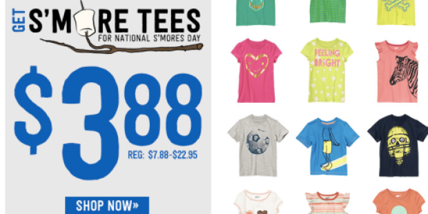 Crazy 8: S’More Tees Only $3.88 (Reg. $7.88 – $22.95!) – Today & Online Only