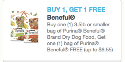 New Coupons.com Coupons (Including Buy 1 Get 1 Free Beneful Dry Dog Food!) = Awesome Deals