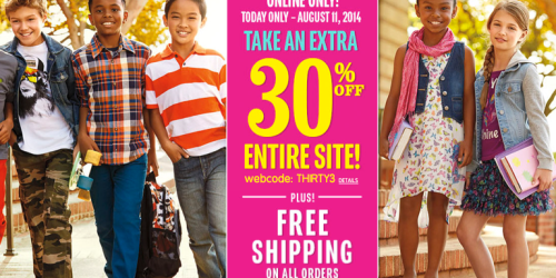 The Children’s Place: 30% Off Entire Site AND Free Shipping (Today Only) = Lots of Great Deals